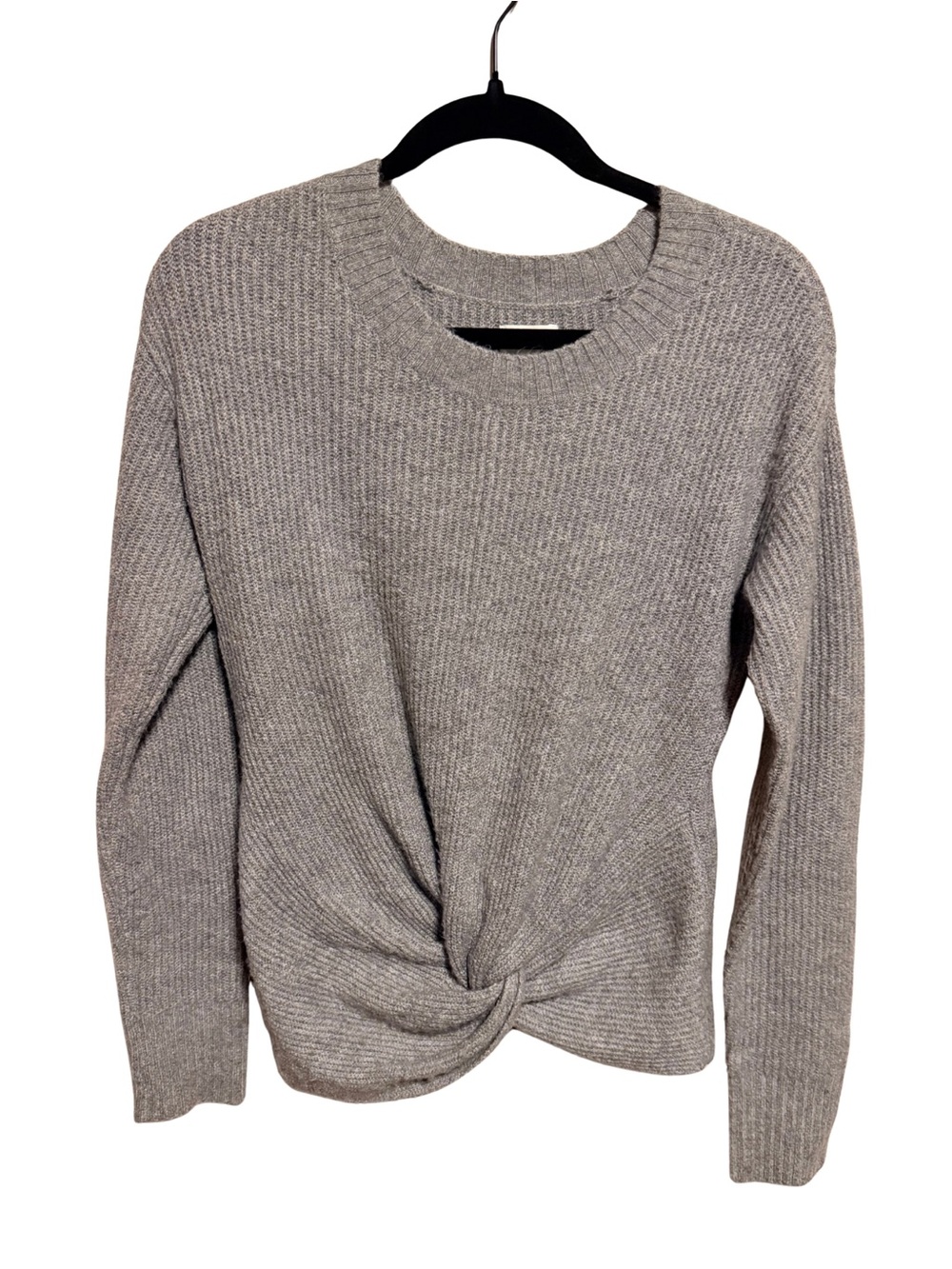 Offline by Aerie Women's Gray Twist-Front Knit Sweater